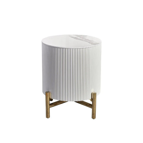 Bijzettafel - Ocean wit/goud