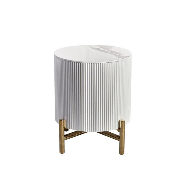 Bijzettafel - Ocean wit/goud