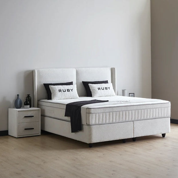 Boxspring Ruby met Opbergruimte – Wit