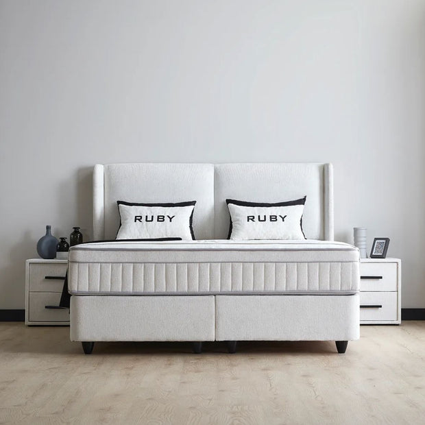 Boxspring Ruby met Opbergruimte – Wit