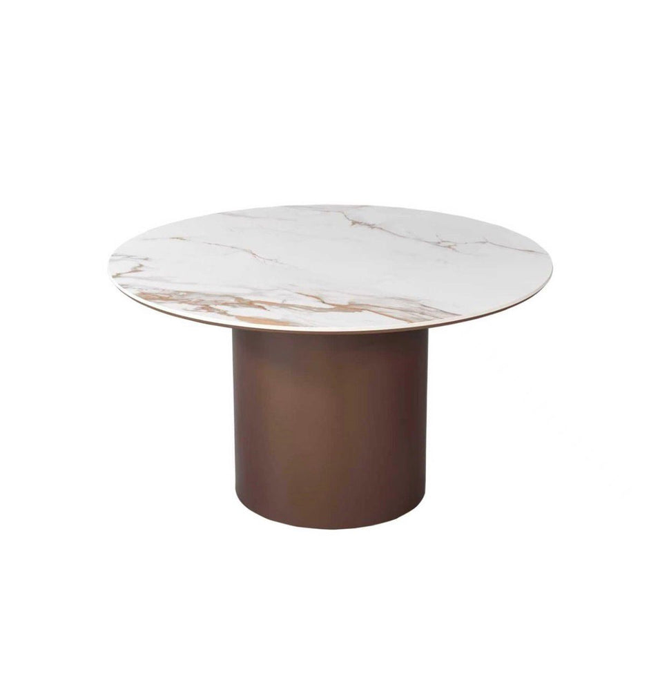 Eettafel - Isabella bruin rond 130 cm