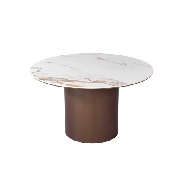 Eettafel - Isabella bruin rond 130 cm