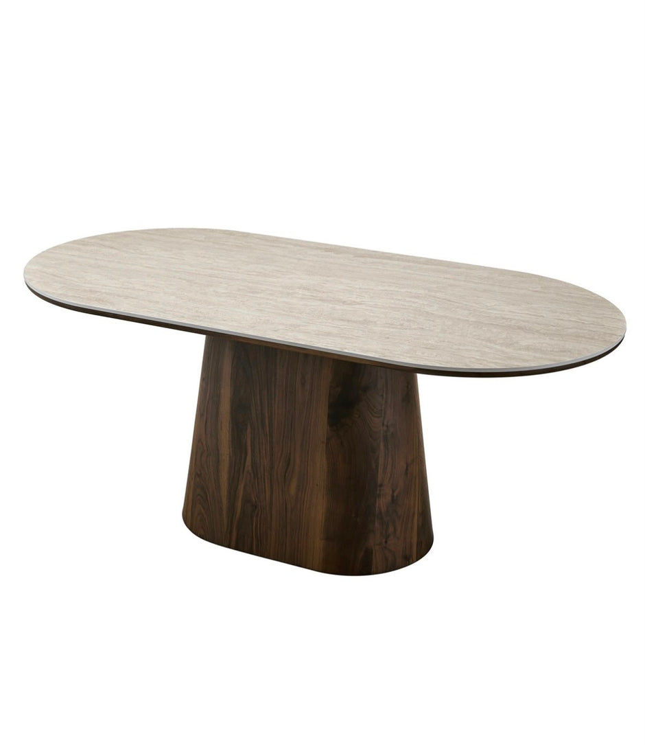 Eettafel - Japandi walnut keramisch 180cm
