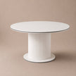 Eettafel Ocean - Rond – Marmerlook met Ribbels (Ø130cm)