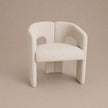 Eetkamerstoel Baroni – Japandi Design in Zachte Teddy Stof