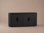 Dressoir - Kimberly 180x40x85 zwart visgraat