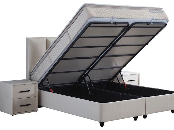 Boxspring - Birdybedd beige