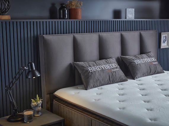 Boxspring Birdy met Opbergruimte – Antraciet / Grijs