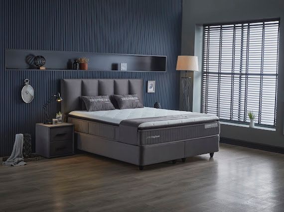 Boxspring Birdy met Opbergruimte – Antraciet / Grijs