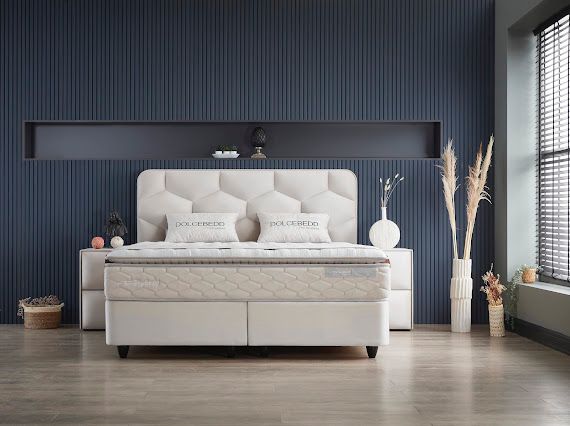 Boxspring Dolce met Opbergruimte – Crème / Beige