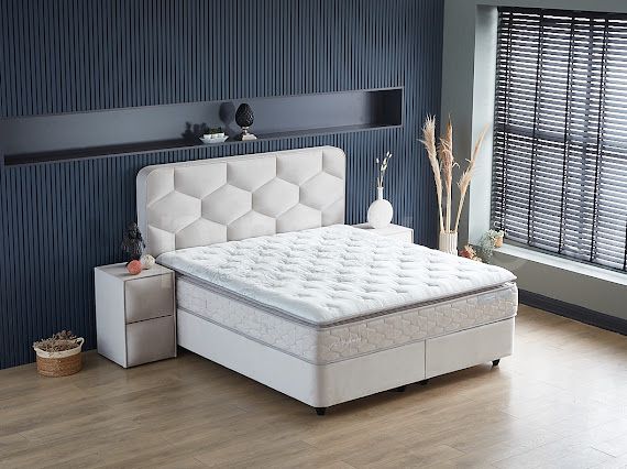 Boxspring Dolce met Opbergruimte – Crème / Beige