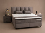 Boxspring Birdy met Opbergruimte – Antraciet / Grijs
