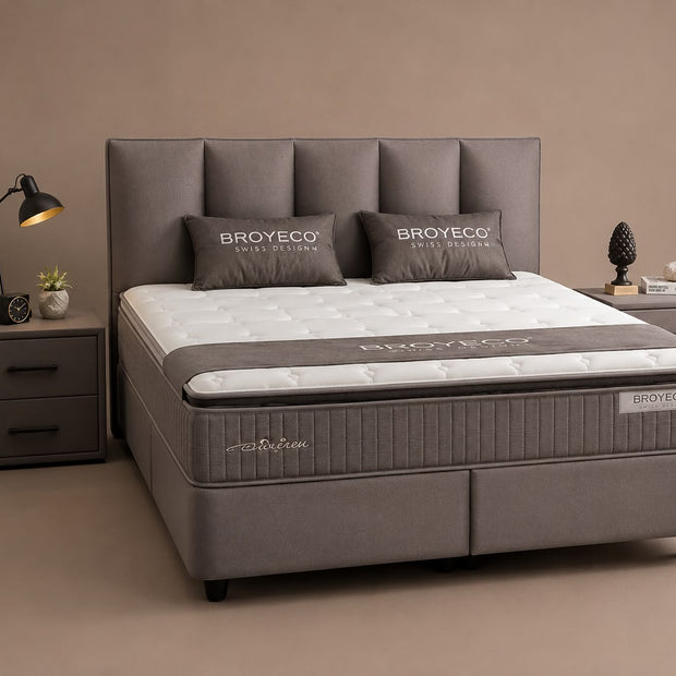 Boxspring Birdy met Opbergruimte – Antraciet / Grijs