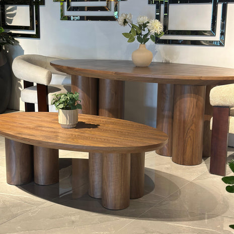 Eettafel - Royal bruin veneer