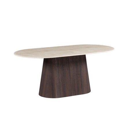 Eettafel - Travertin X Kimberly bruin
