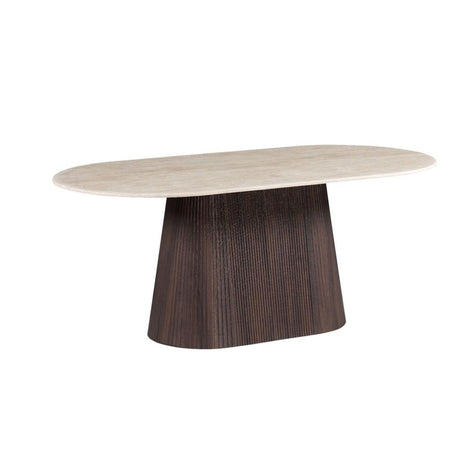 Eettafel - Travertin X Kimberly bruin