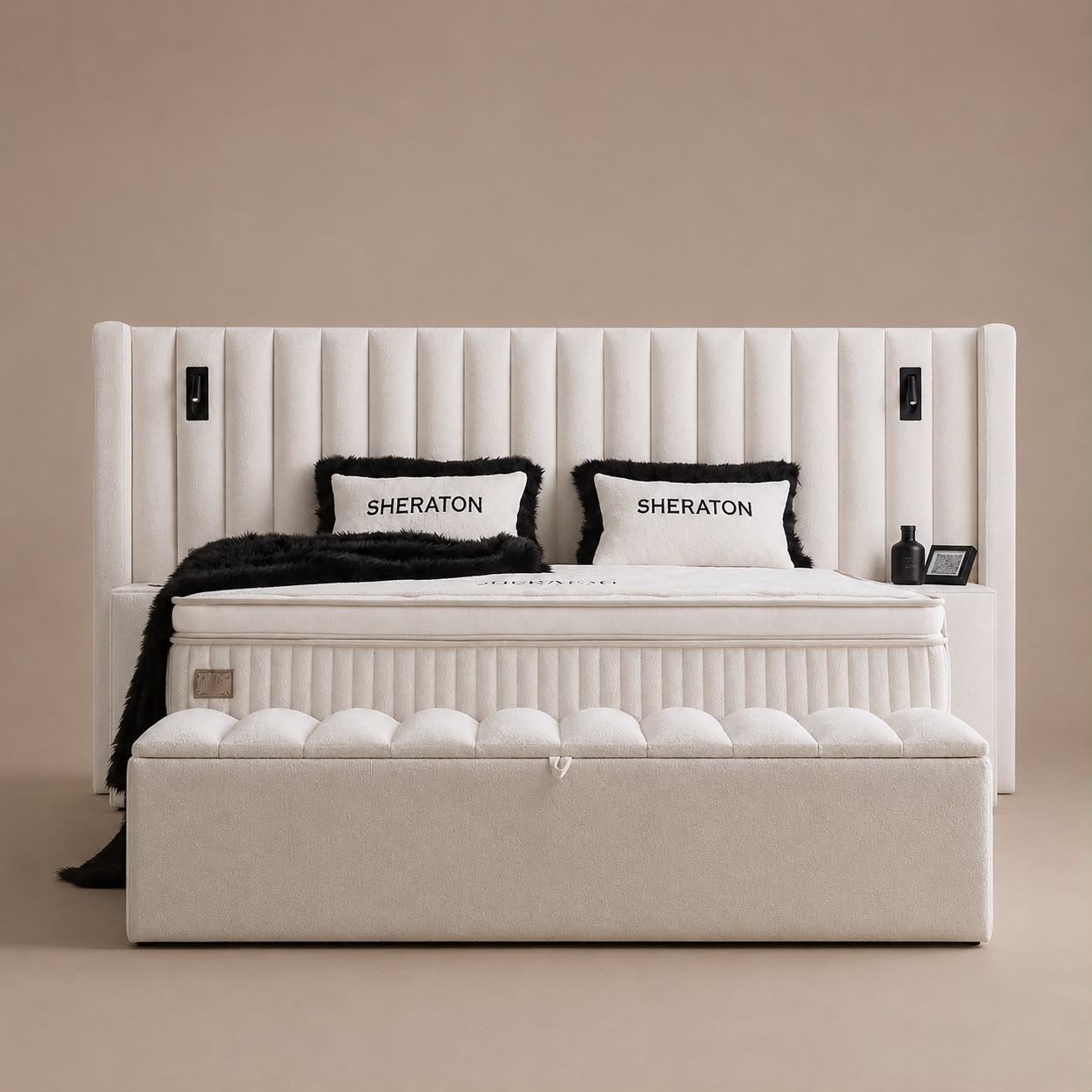 Boxspring Sheraton – Wit / Crème