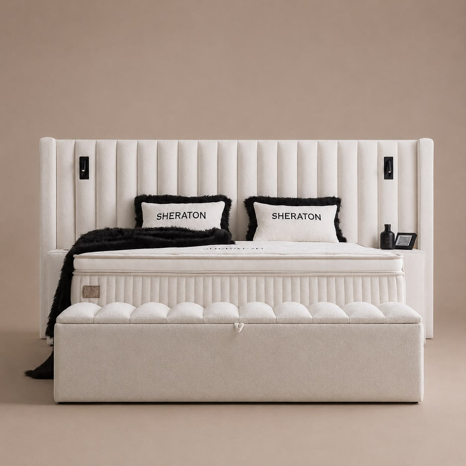 Boxspring Sheraton – Wit / Crème