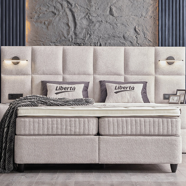 Boxspring Liberta – Lichtgrijs