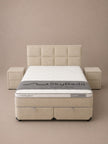 Boxspring Ocean met Opbergruimte – Beige / Zand