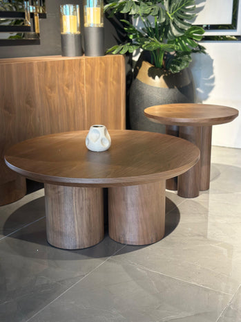 salontafel rond - Royal bruin veneer