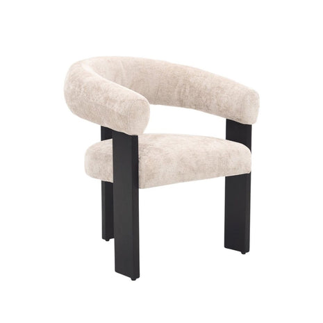 Eetkamerstoel - Sara creme/zwart