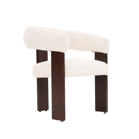 Eetkamerstoel - Sara wit/bruin