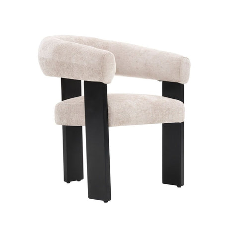 Eetkamerstoel - Sara taupe/zwart