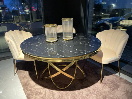 Eettafel - Calvin Zwart Marmer - Starhomes