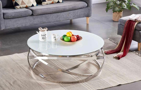 Salontafel - Calvin Zilver Witglas - Starhomes