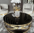 Salontafel - Calvin - Zwart Goud Glas - Starhomes